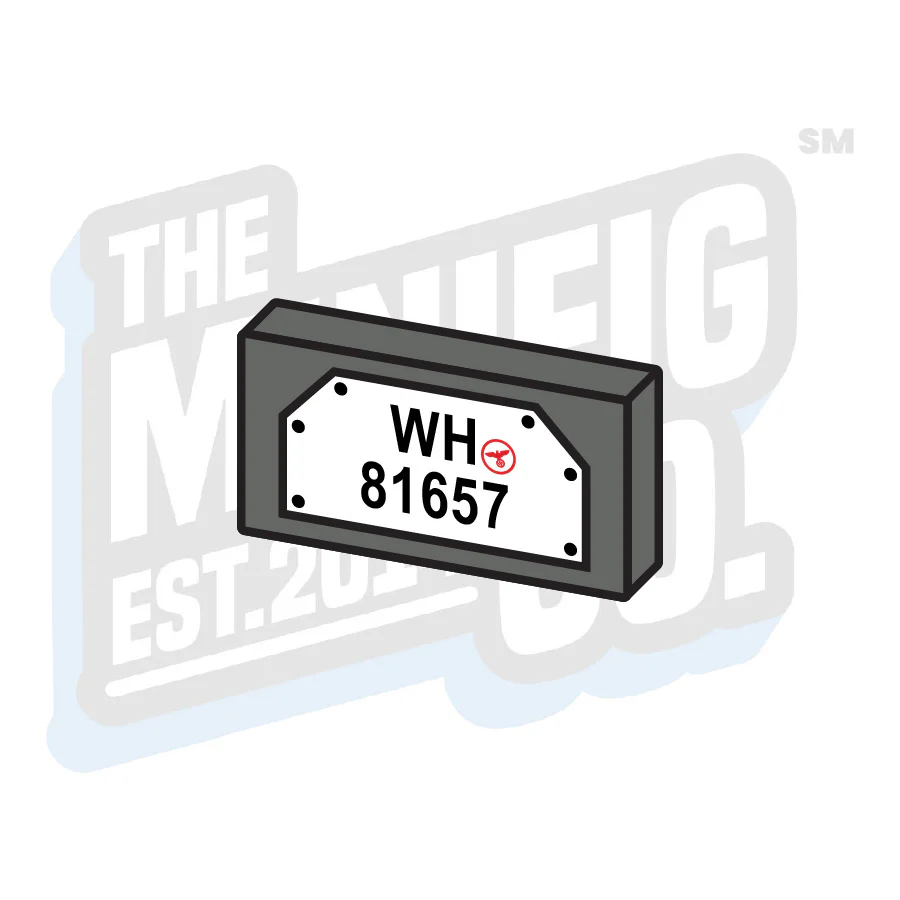 German License Plate Tile (1x2) - Image 3