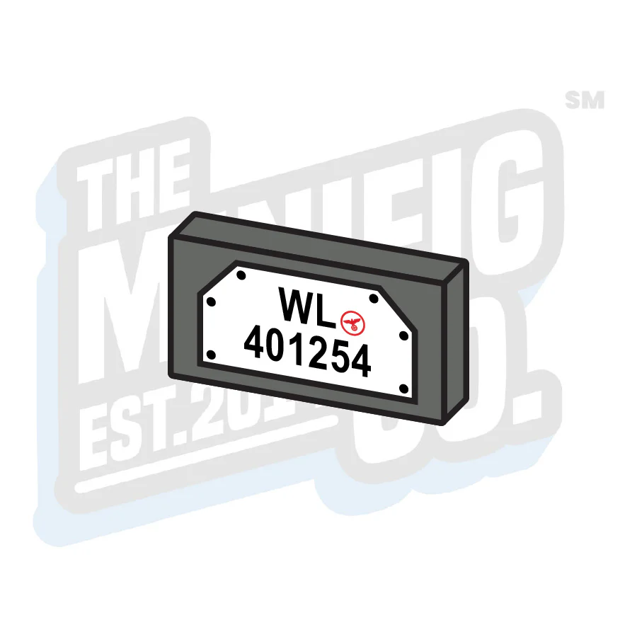 German License Plate Tile (1x2) - Image 4